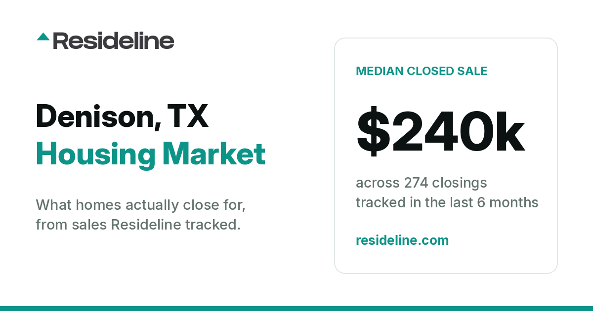 Denison, TX Housing Market 2026: What Homes Actually Sell For