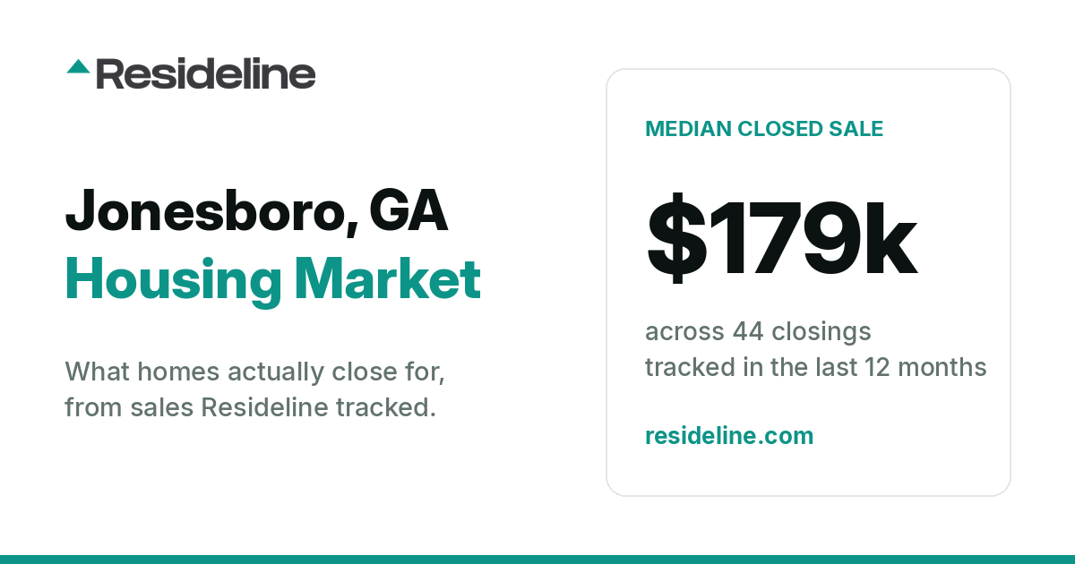Jonesboro, GA Housing Market 2026: Median Home Price, Last 12 Months
