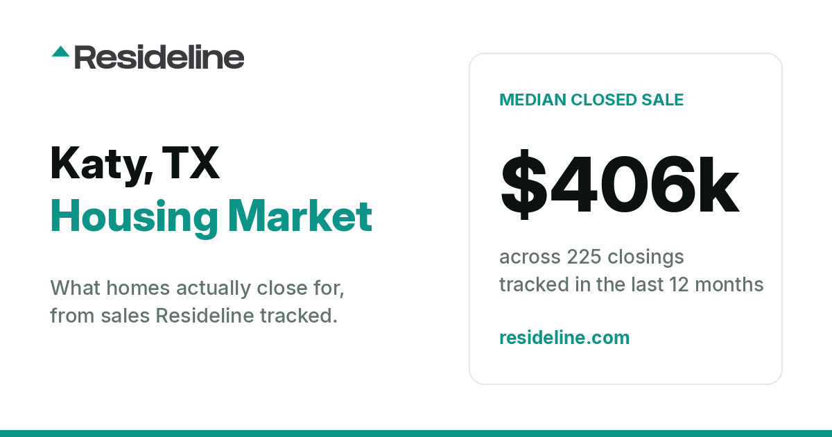 Katy, TX Housing Market 2026: Median Home Price, Last 12 Months