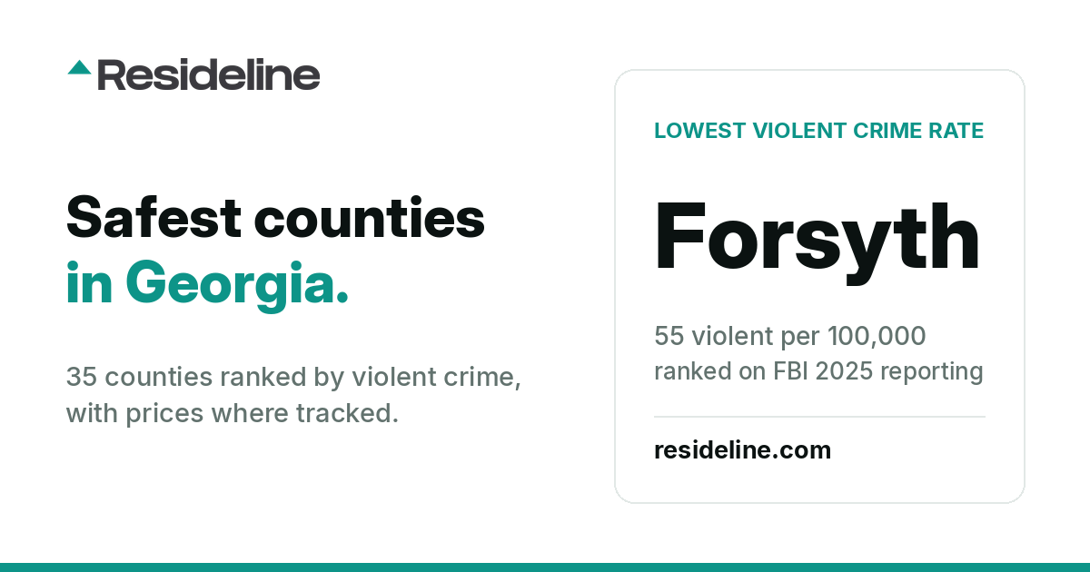 Safest Counties in Georgia: 35 Ranked (2026)