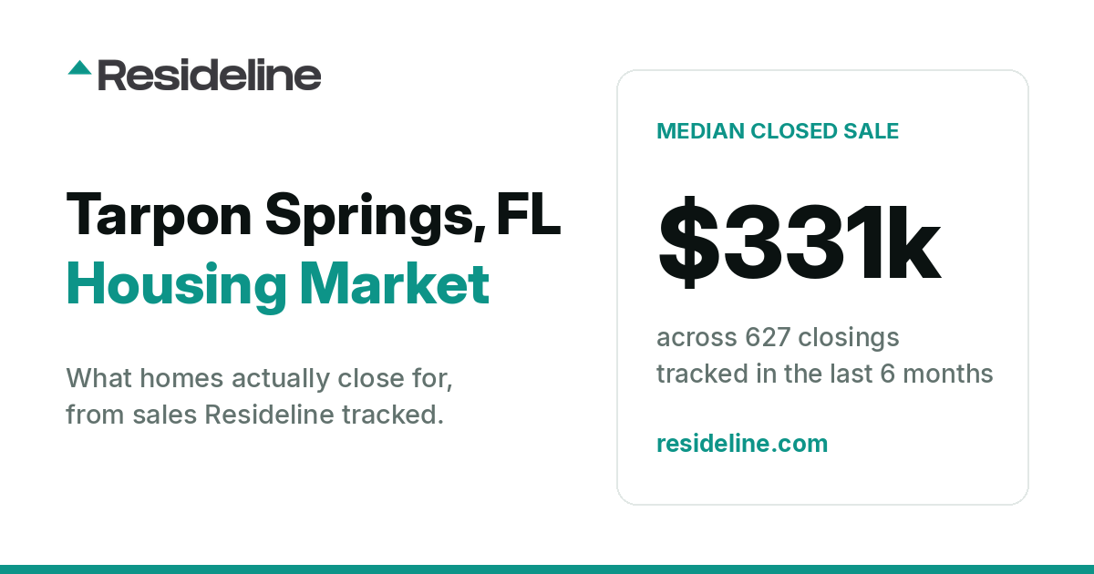 Tarpon Springs, FL Housing Market 2026: What Homes Actually Sell For
